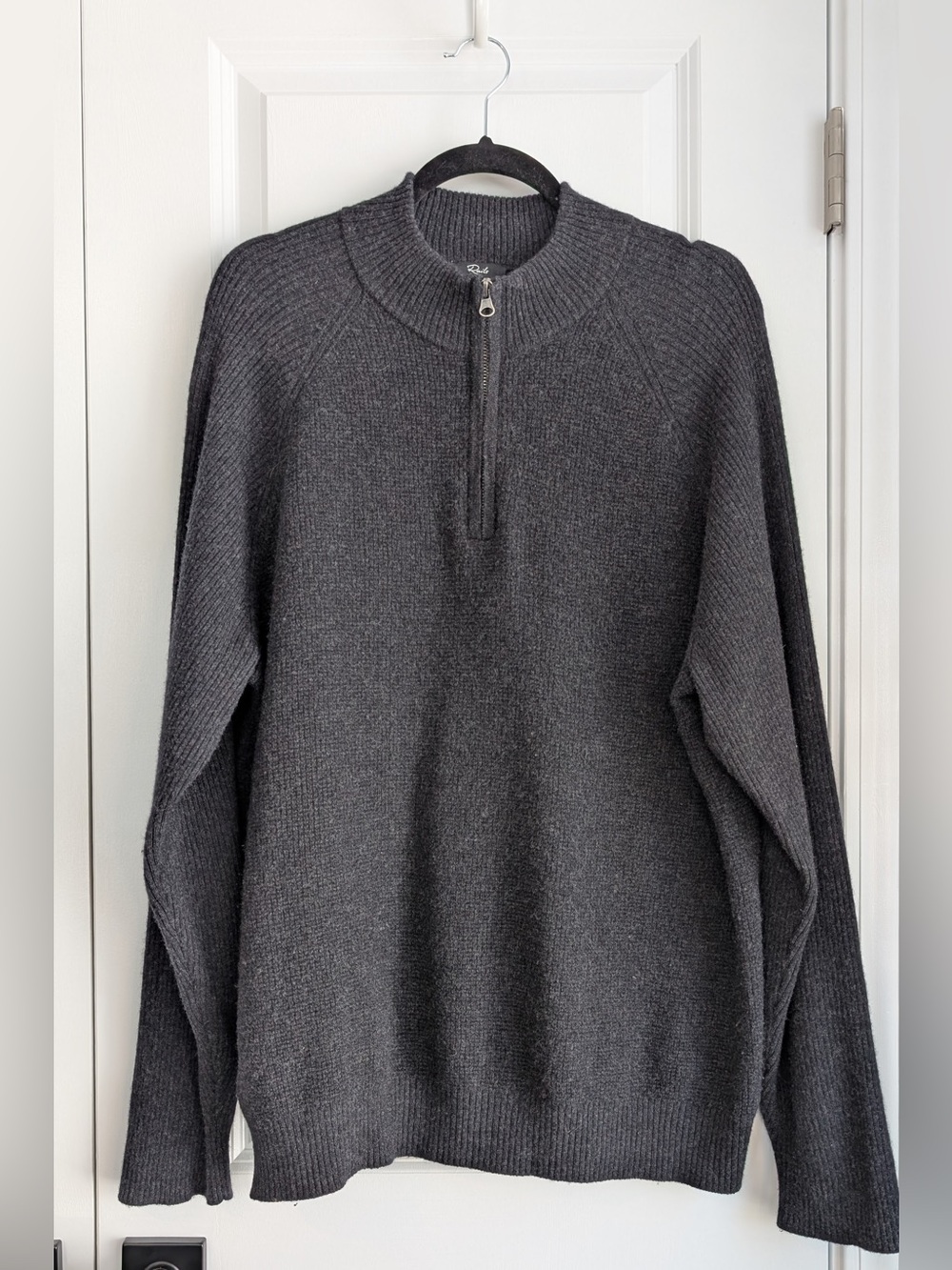 Rails Men’s Stark Quarter Zip Merino Wool Cast Iron Size XXL